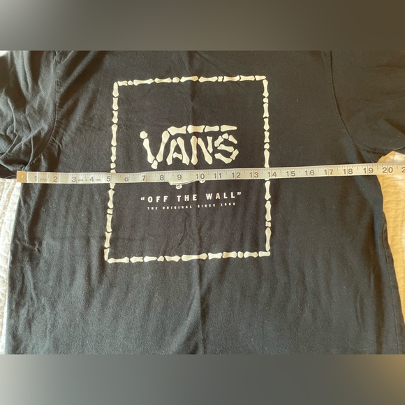 Mens Vans Black Short Sleeve Tee with Bone Graphic - Picture 4 of 5